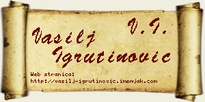 Vasilj Igrutinović vizit kartica